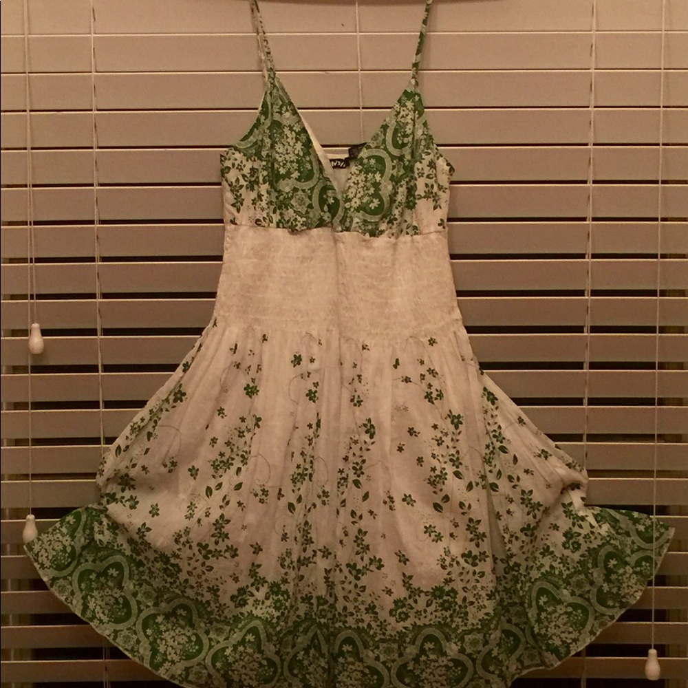 Ravita green and white dress